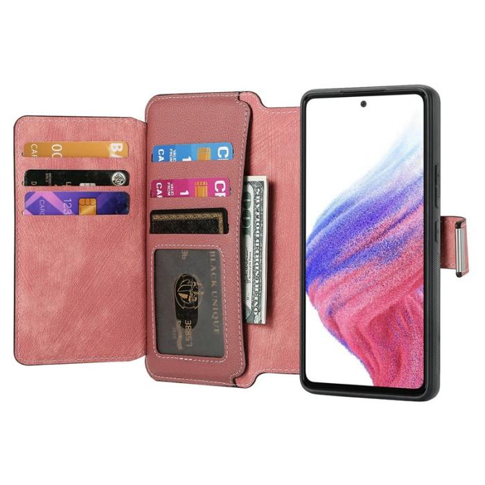 CASENEO - CASENEO MW-02 Fodral för Samsung Galaxy A16 5G - Äkta läder - Rosa