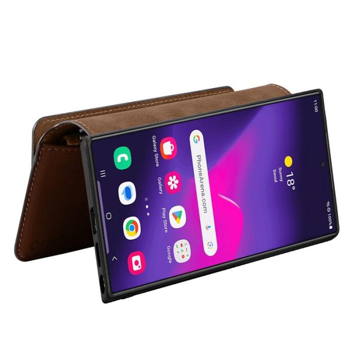 CASENEO - CASENEO MW-02 Fodral för Samsung Galaxy S25 Ultra - Äkta läder - Brun