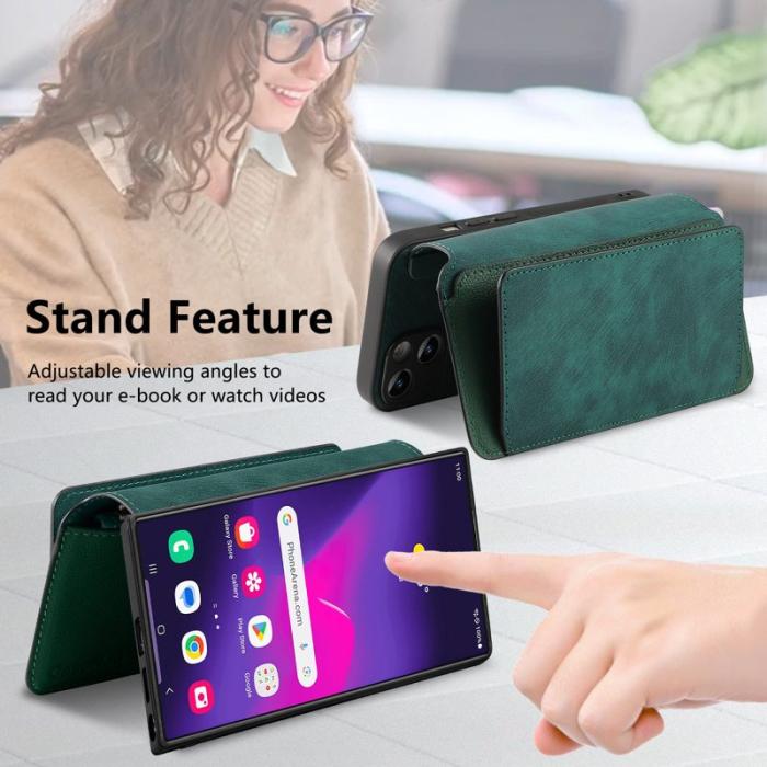 CASENEO - CASENEO MW-02 Fodral för Samsung Galaxy S25 Ultra - Äkta läder - Grön