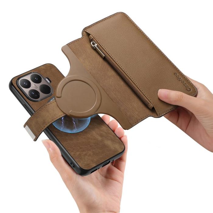 CASENEO - CASENEO MW-02 Fodral för Xiaomi 15T Pro - Äkta läder - Brun