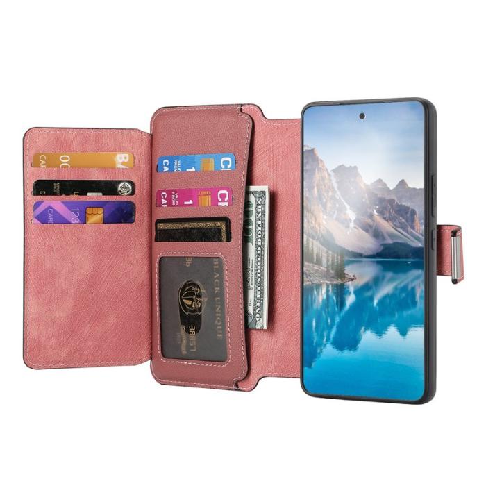 CASENEO - CASENEO MW-02 Fodral för Xiaomi 15T Pro - Äkta läder - Rosa