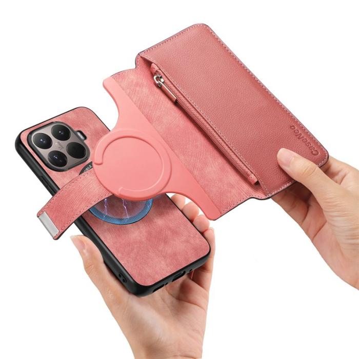CASENEO - CASENEO MW-02 Fodral för Xiaomi 15T Pro - Äkta läder - Rosa