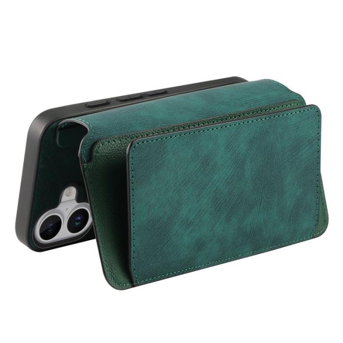 CASENEO - CASENEO MW-02 iPhone 16 Plus Fodral Äkta läder - Grön