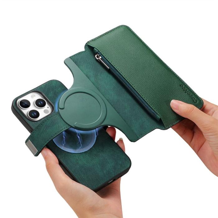 CASENEO - CASENEO MW-02 iPhone 16 Pro Fodral Äkta läder - Grön