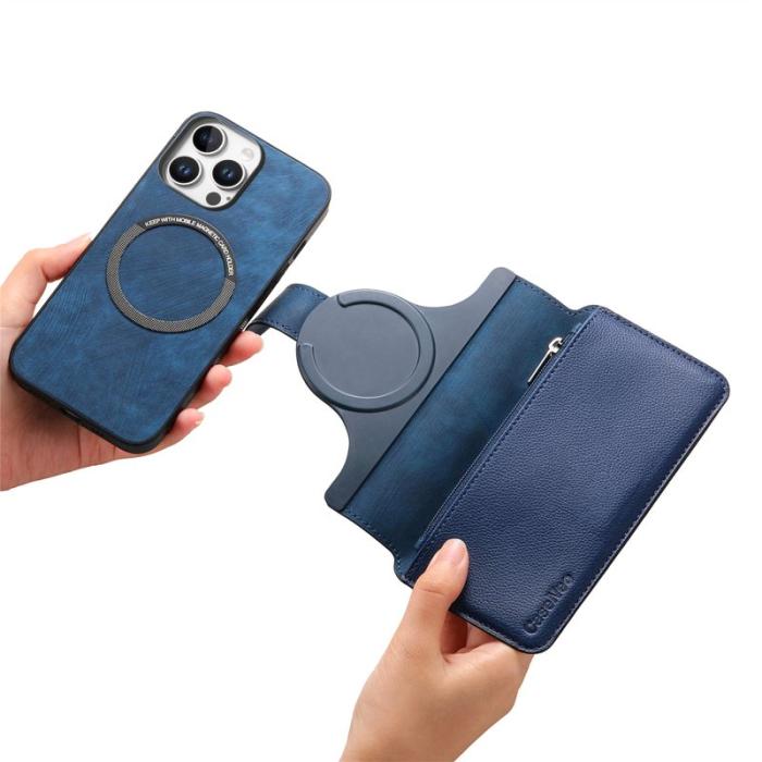 CASENEO - CASENEO MW-02 iPhone 16 Pro Fodral Äkta läder - Mörkblå