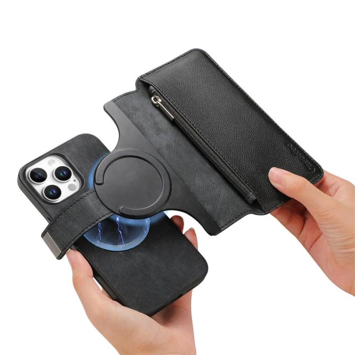 CASENEO - CASENEO MW-02 iPhone 16 Pro Fodral Äkta läder - Svart