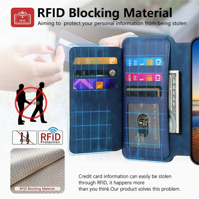 CASENEO - CASENEO MW-02 iPhone 16 Pro Max Fodral Äkta läder - Mörkblå