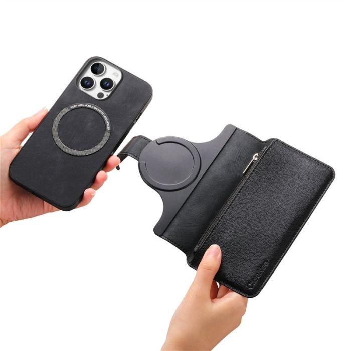 CASENEO - CASENEO MW-02 iPhone 16 Pro Max Fodral Äkta läder - Svart