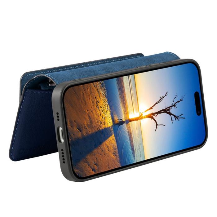 CASENEO - CASENEO MW-02 iPhone 17 Pro Plånboksfodral Konstläder - Blå