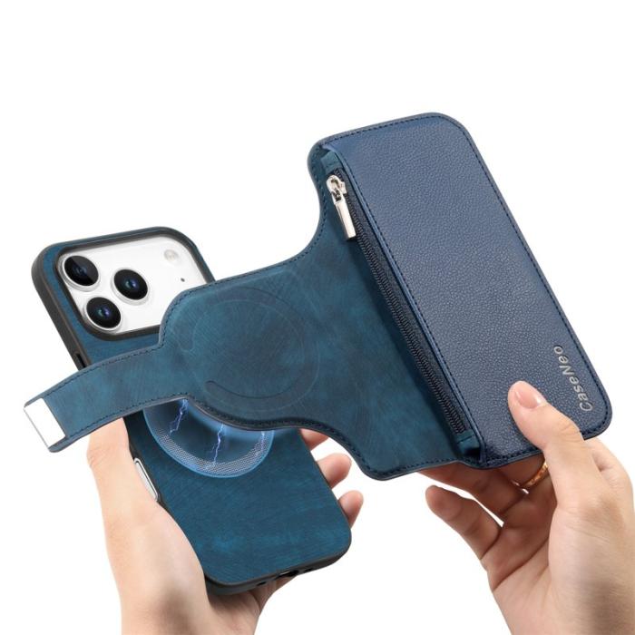 CASENEO - CASENEO MW-02 iPhone 17 Pro Plånboksfodral Konstläder - Blå