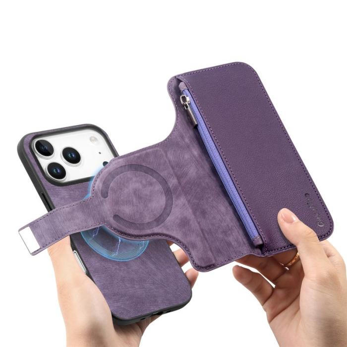 CASENEO - CASENEO MW-02 iPhone 17 Pro Plånboksfodral Konstläder - Lila