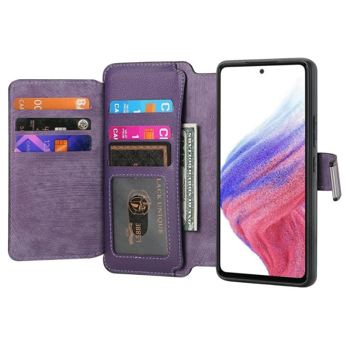 CASENEO - CASENEO MW-02 Samsung Galaxy A06 Fodral Äkta läder - Lila