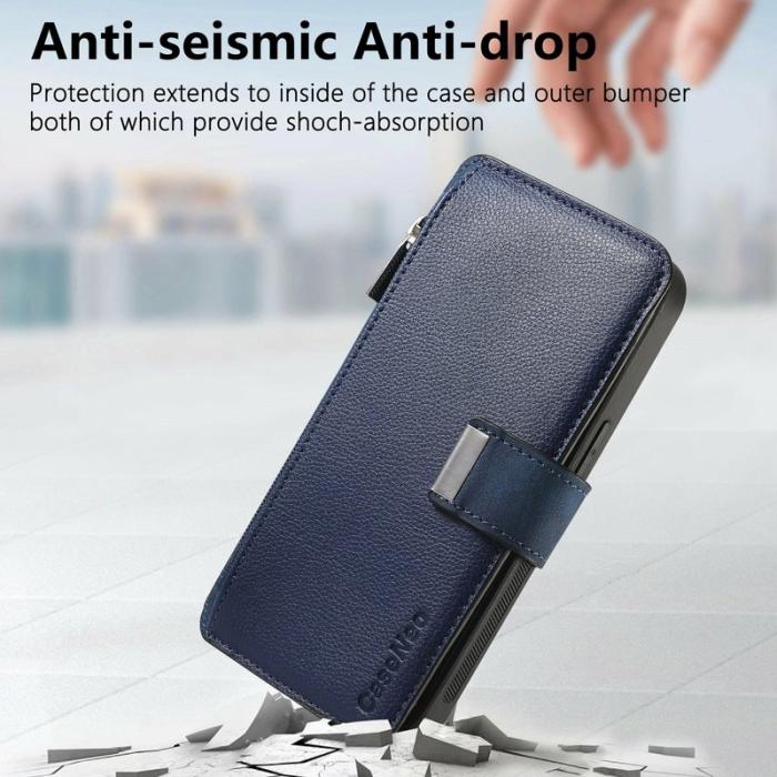 CASENEO - CASENEO MW-02 Samsung Galaxy A06 Fodral Äkta läder - Mörkblå