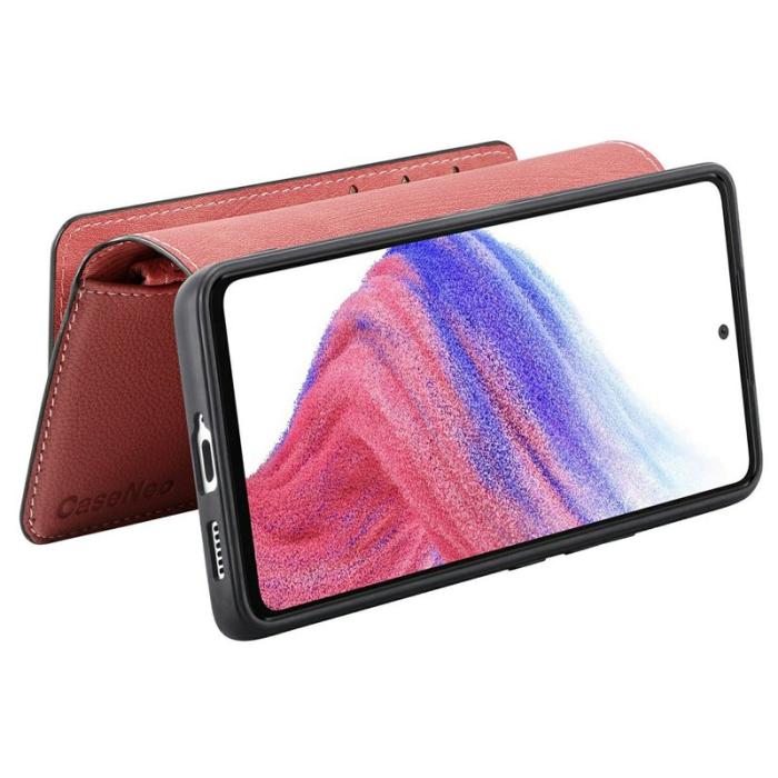 CASENEO - CASENEO MW-02 Samsung Galaxy A06 Fodral Äkta läder - Pink