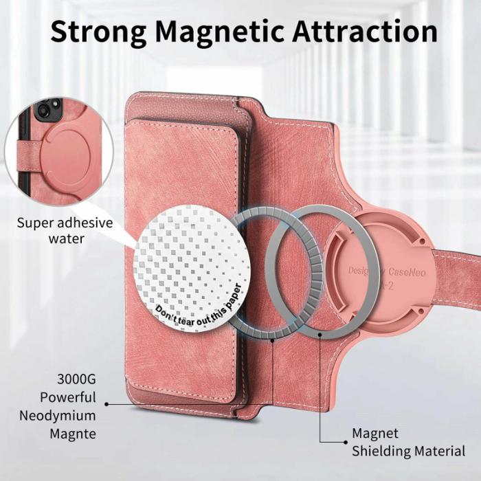 CASENEO - CASENEO MW-02 Samsung Galaxy A06 Fodral Äkta läder - Pink