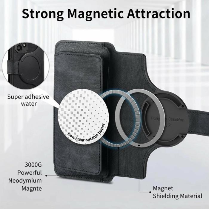 CASENEO - CASENEO MW-02 Samsung Galaxy A06 Fodral Äkta läder - Svart