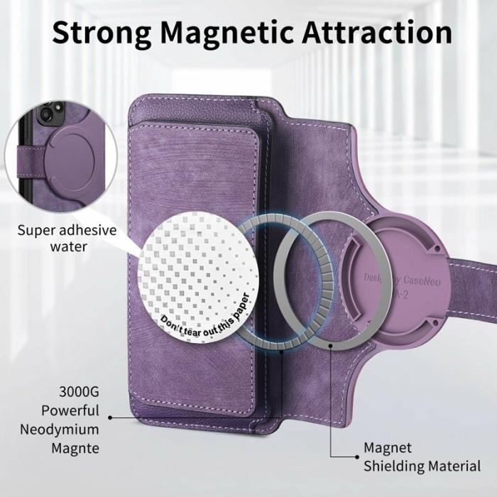 CASENEO - CASENEO MW-02 Samsung Galaxy A16 Fodral Äkta läder - Lila