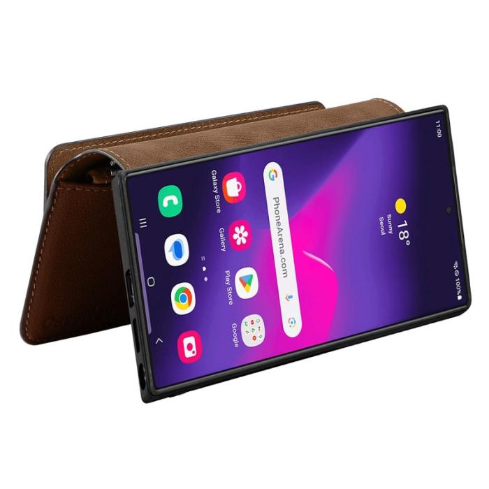 CASENEO - CASENEO MW-02 Samsung Galaxy S24 Ultra Fodral - Brun PU Läder
