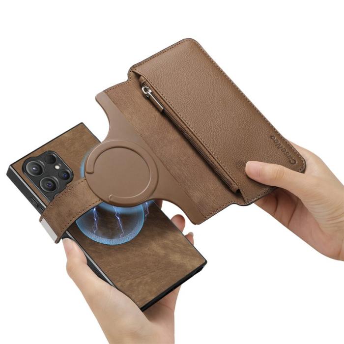 CASENEO - CASENEO MW-02 Samsung Galaxy S24 Ultra Fodral - Brun PU Läder
