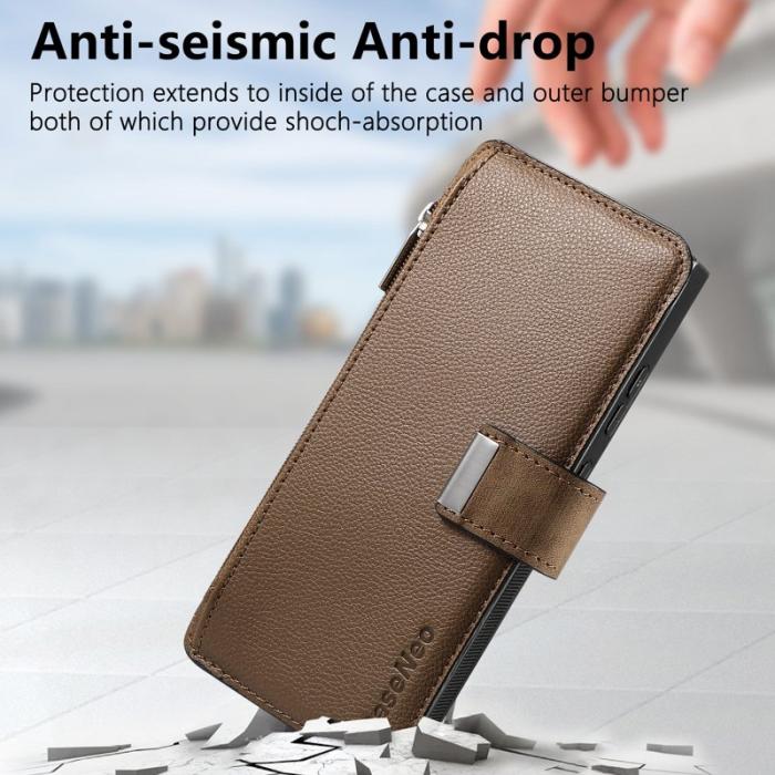 CASENEO - CASENEO MW-02 Samsung Galaxy S24 Ultra Fodral - Brun PU Läder