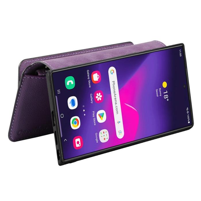 CASENEO - CASENEO MW-02 Samsung Galaxy S24 Ultra Fodral - Lila PU Läder