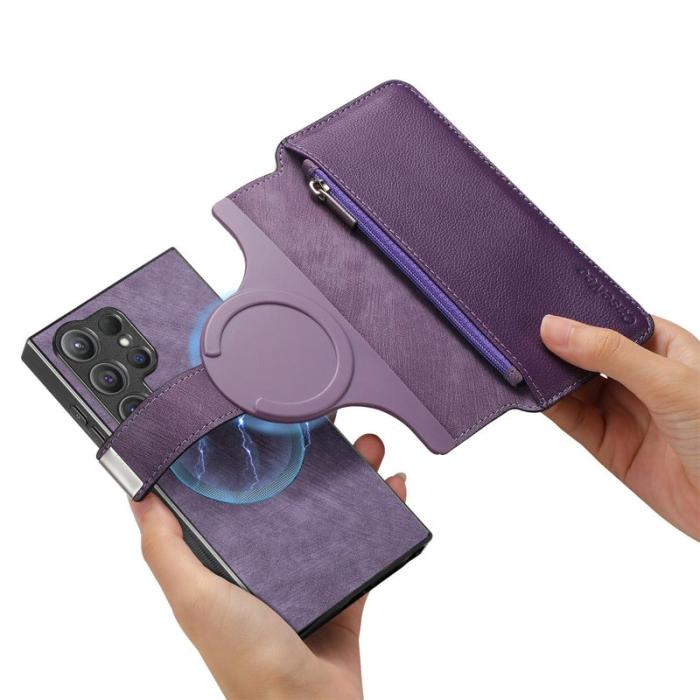 CASENEO - CASENEO MW-02 Samsung Galaxy S24 Ultra Fodral - Lila PU Läder