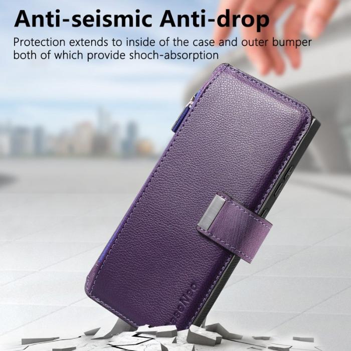 CASENEO - CASENEO MW-02 Samsung Galaxy S24 Ultra Fodral - Lila PU Läder