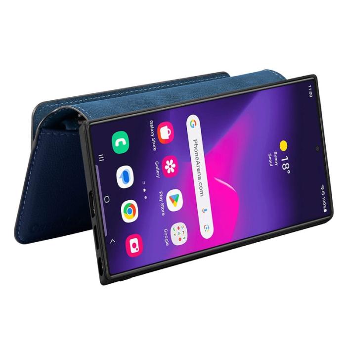 CASENEO - CASENEO MW-02 Samsung Galaxy S24 Ultra Fodral PU Läder - Mörkblå