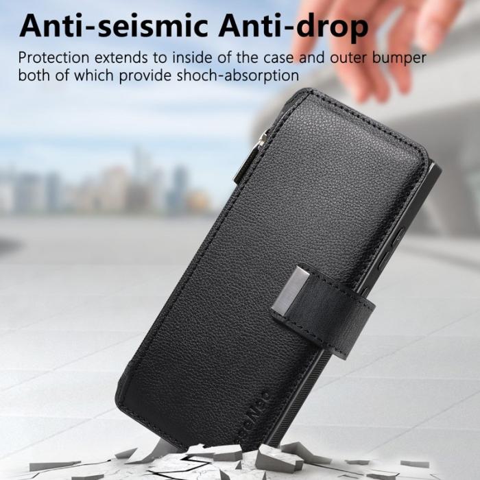 CASENEO - CASENEO MW-02 Samsung Galaxy S24 Ultra Fodral PU Läder - Svart