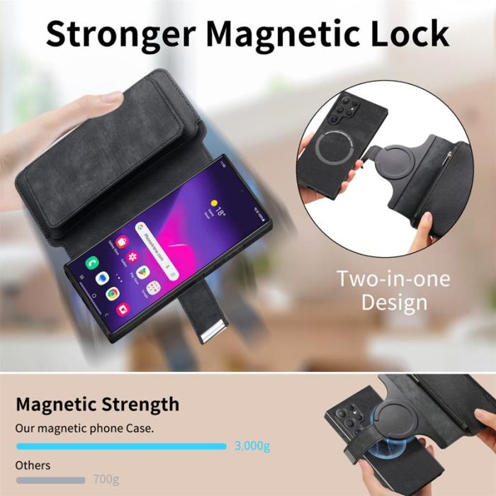 CASENEO - CASENEO MW-02 Samsung Galaxy S24 Ultra Fodral PU Läder - Svart