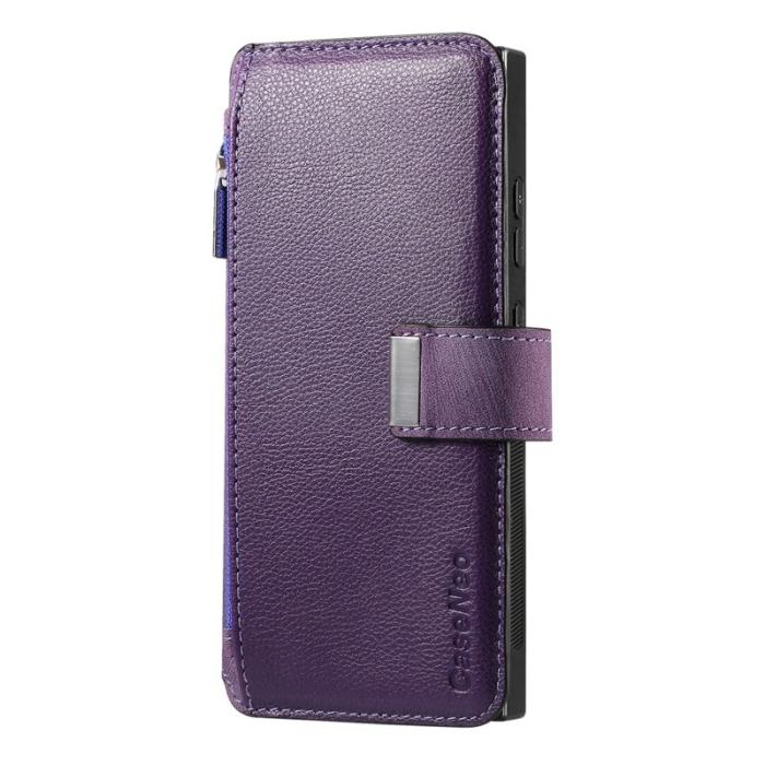 CASENEO - CASENEO MW-02 Skal för Samsung Galaxy S25 Ultra - Äkta läder - Lila
