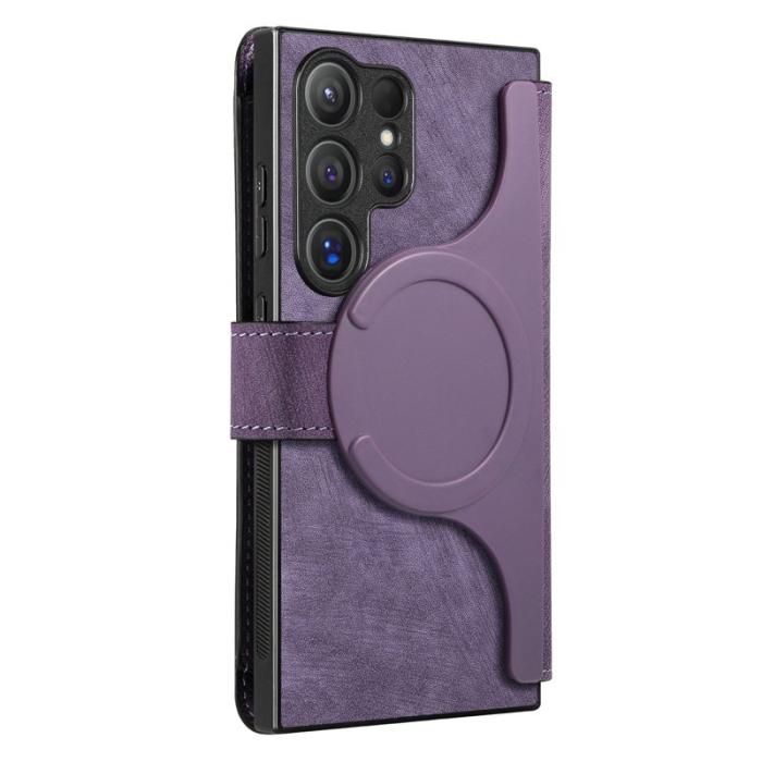 CASENEO - CASENEO MW-02 Skal för Samsung Galaxy S25 Ultra - Äkta läder - Lila