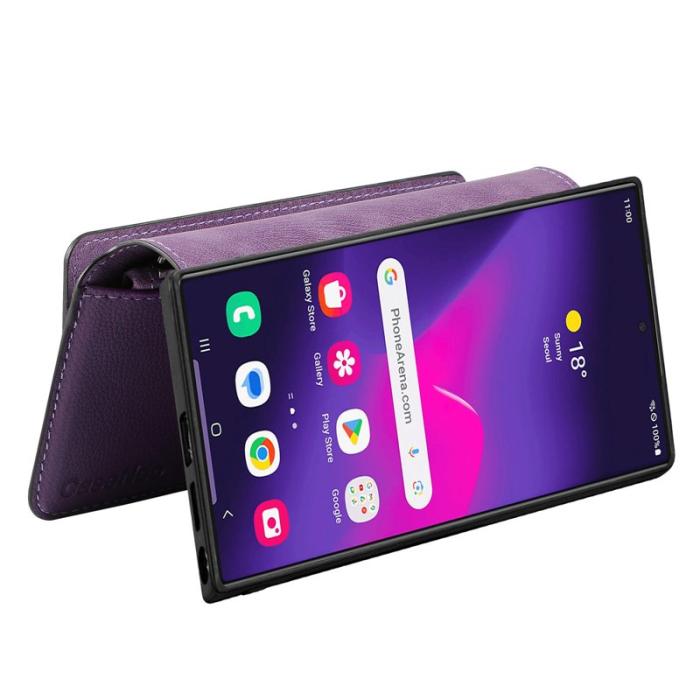 CASENEO - CASENEO MW-02 Skal för Samsung Galaxy S25 Ultra - Äkta läder - Lila