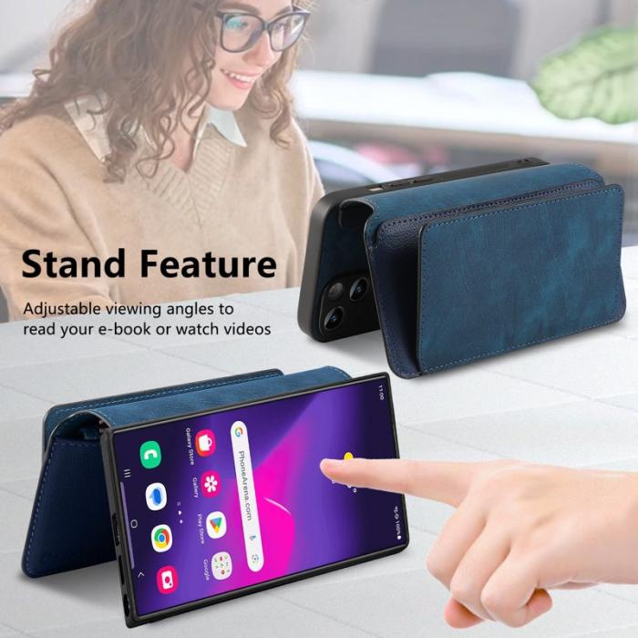 CASENEO - CASENEO MW-02 Skal för Samsung Galaxy S25 Ultra - Äkta läder - Mörkblå