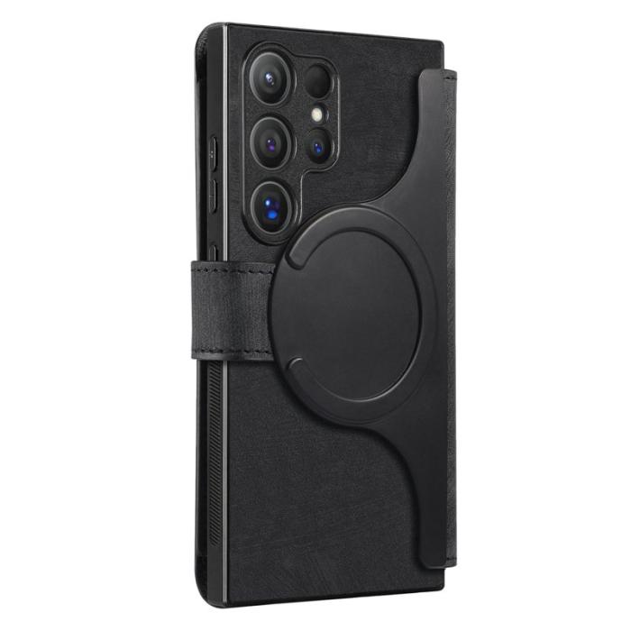 CASENEO - CASENEO MW-02 Skal för Samsung Galaxy S25 Ultra - Äkta läder - Svart