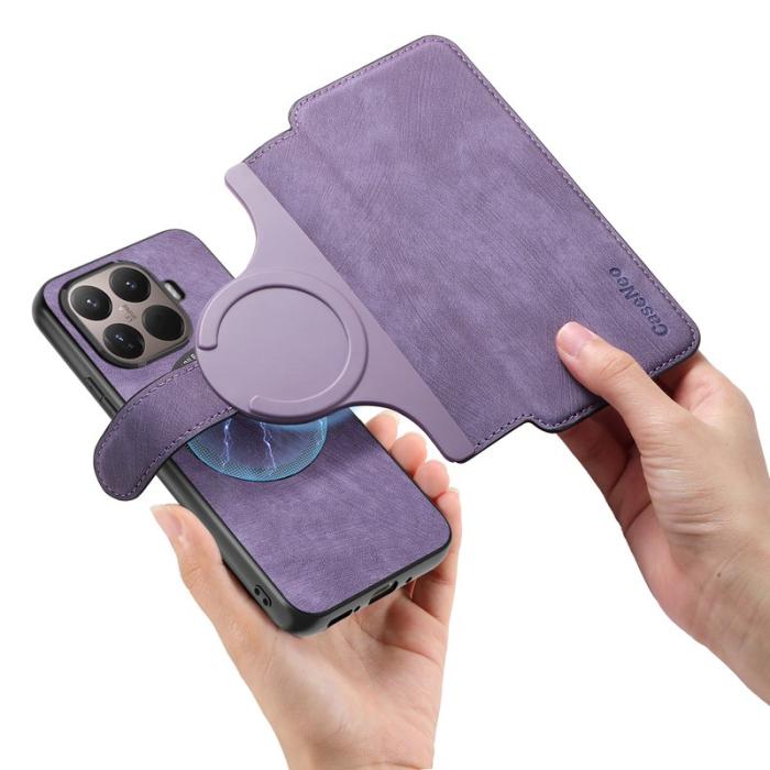 CASENEO - CASENEO MW-03 Fodral för Xiaomi 15T Pro Äkta läder - Lila