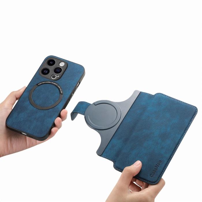CASENEO - CASENEO MW-03 iPhone 13 Pro Plånboksfodral Konstläder - Blå