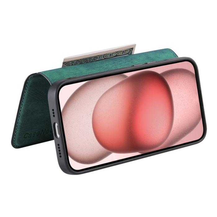 CASENEO - CASENEO MW-03 iPhone 14 Plus Fodral - Äkta läder - Grön