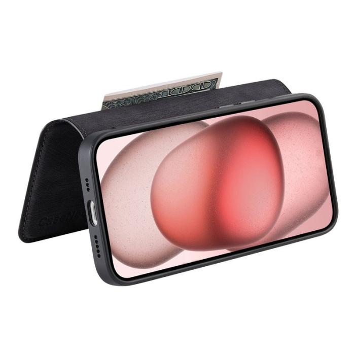 CASENEO - CASENEO MW-03 iPhone 14 Plus Fodral Äkta läder - Svart