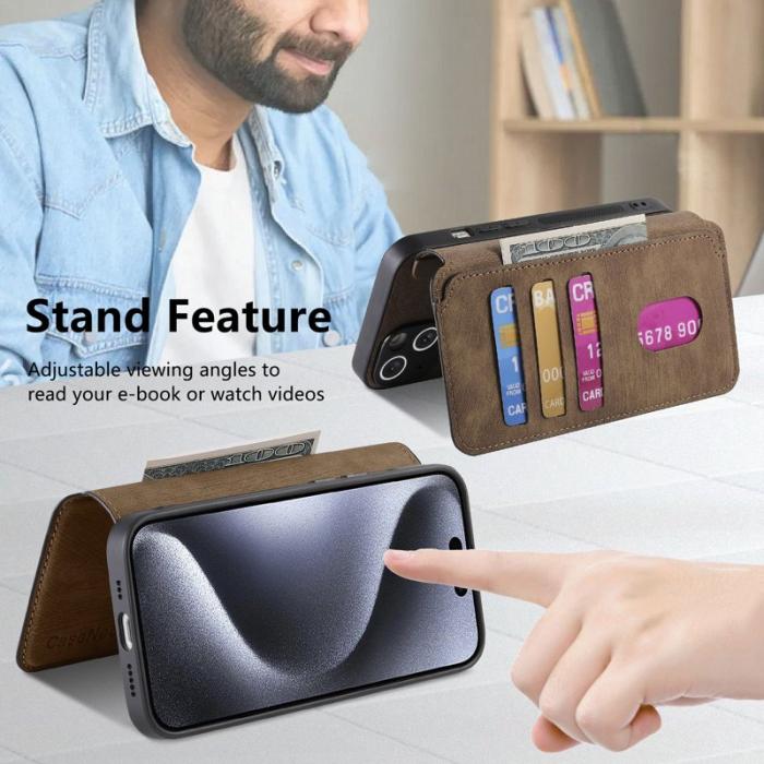 CASENEO - CASENEO MW-03 iPhone 14 Pro Max Fodral Äkta läder - Brun