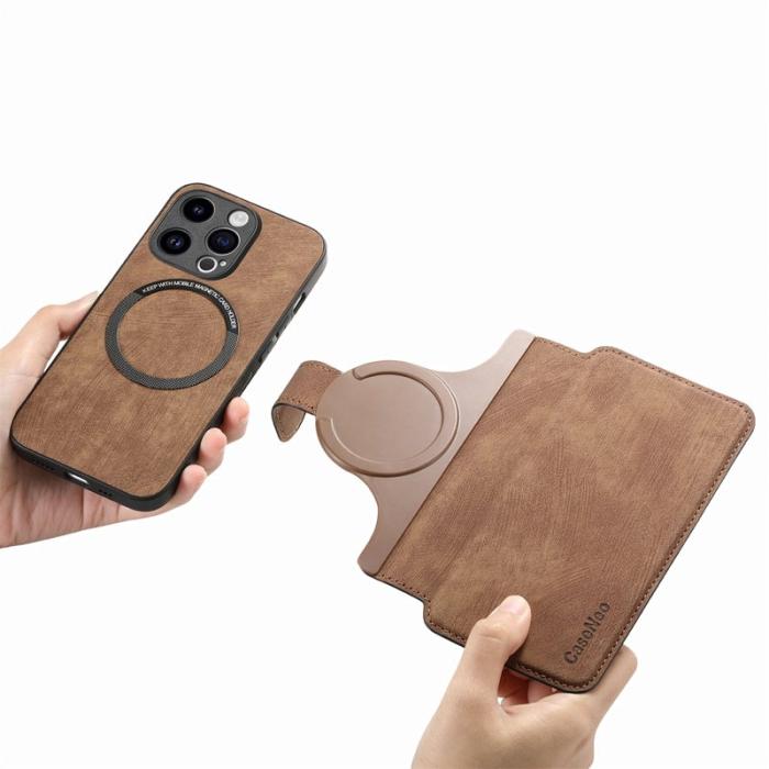 CASENEO - CASENEO MW-03 iPhone 15 Pro Max Fodral - Äkta läder - Brun