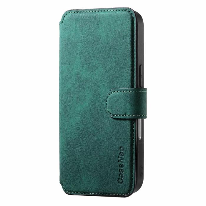 CASENEO - CASENEO MW-03 iPhone 17 Fodral med Avtagbar Plånbok Läder - Grön
