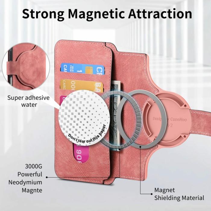 CASENEO - CASENEO MW-03 iPhone 17 Pro Fodral Äkta läder - Pink