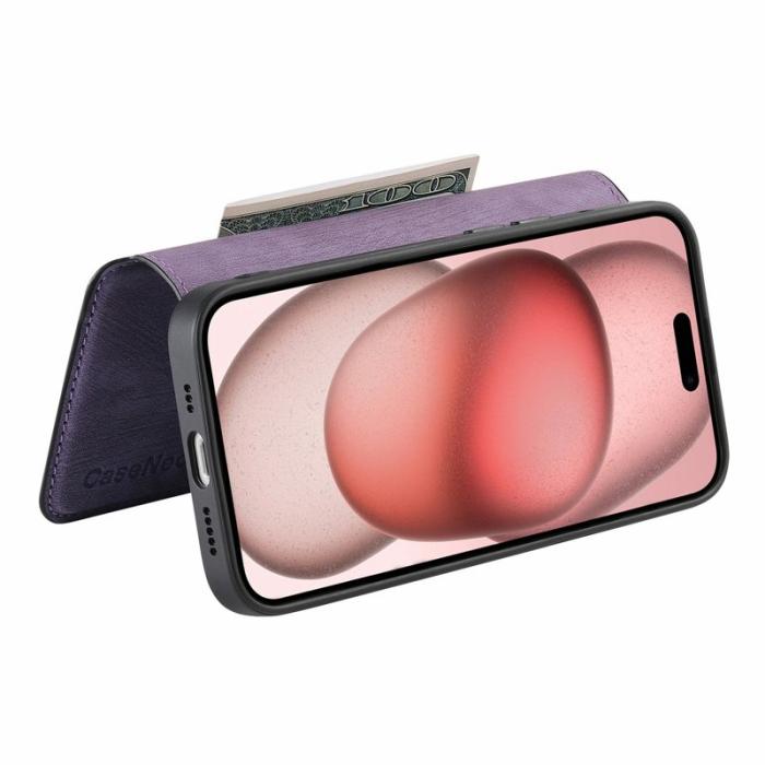 CASENEO - CASENEO MW-03 iPhone 17 Pro Max Fodral - Äkta läder - Lila
