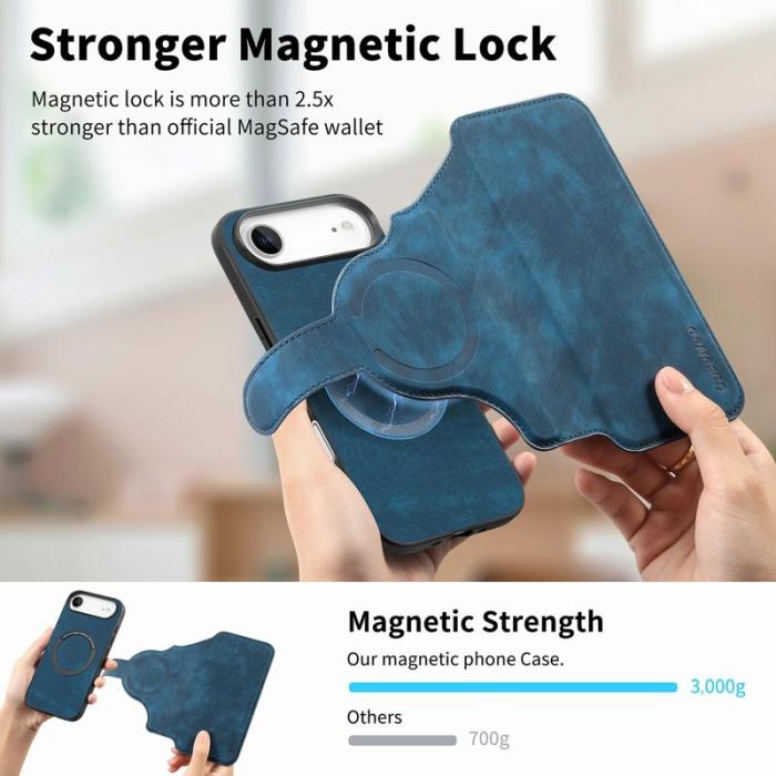 CASENEO - CASENEO MW-03 iPhone Air Plånboksfodral Konstläder - Blå