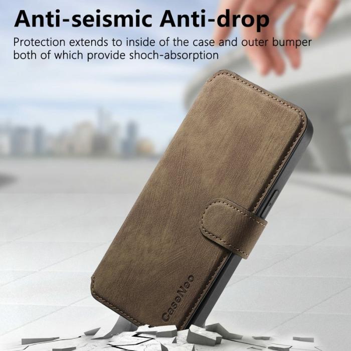 CASENEO - CASENEO MW-03 iPhone Air Plånboksfodral Konstläder - Brun