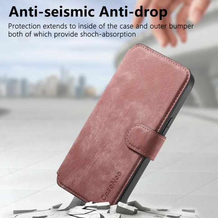 CASENEO - CASENEO MW-03 iPhone Air Plånboksfodral Konstläder - Rosa