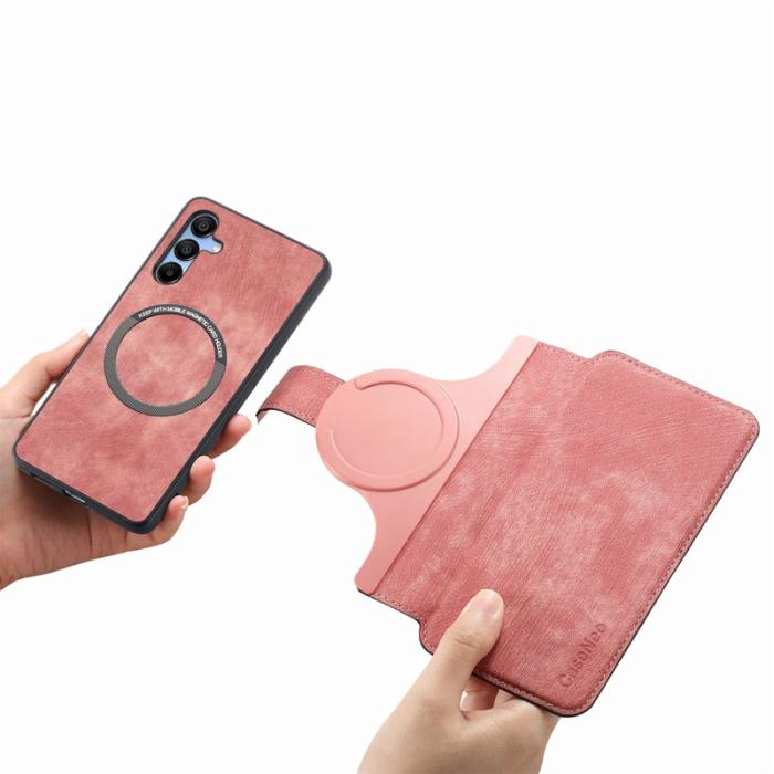 CASENEO - CASENEO MW-03 Samsung Galaxy A54 5G Plånboksfodral Konstläder - Rosa