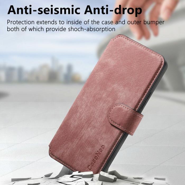 CASENEO - CASENEO MW-03 Xiaomi 14T Fodral Detachable Wallet Äkta läder - Pink