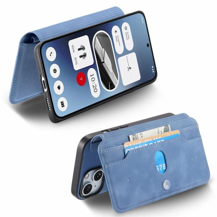 CASENEO - CASENEO Nothing Phone (2a) Fodral Äkta läder - Blå